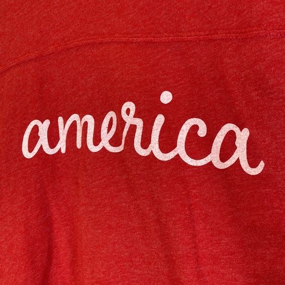 LAT Red and White America Tee Shirt - Picture 4 of 8